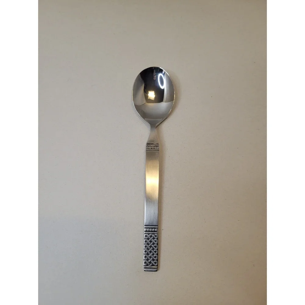 Danika by MSI Japan Stainless Teaspoon Celtic Knot Basketweave Pattern 6.25